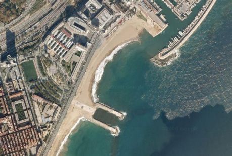 Vista aèria de les platges de Barcelona