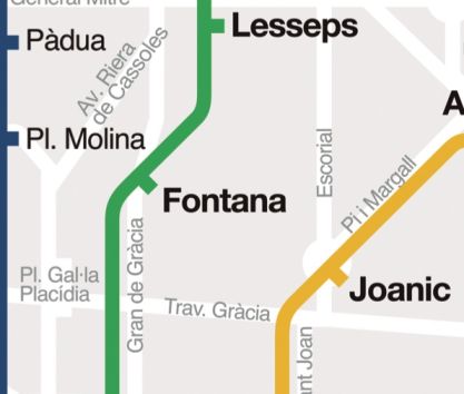 Metro Barcelona - Fontana